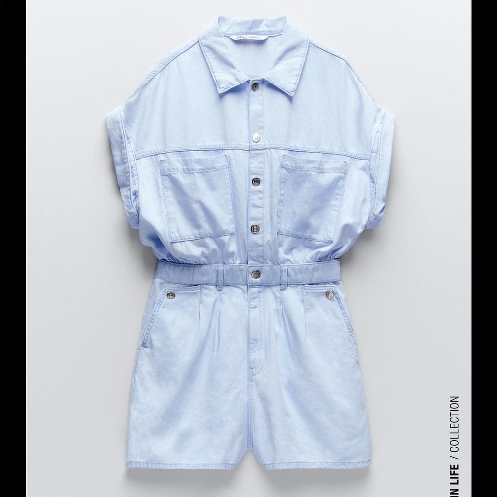 COPY - Zara  denim jumpsuit with pockets TRF